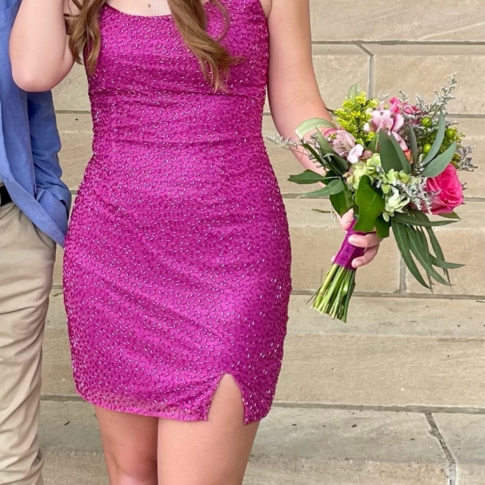 Gorgeous beaded homecoming dress!